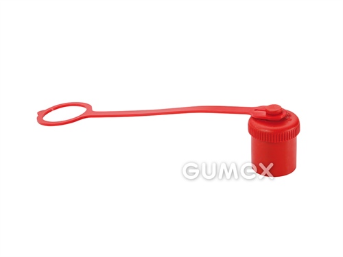 Kappe für Kugelnippel, DN13, PVC, rot, 